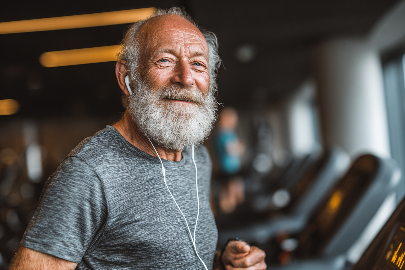 Активні люди старшого віку виконують вправи для суглобів